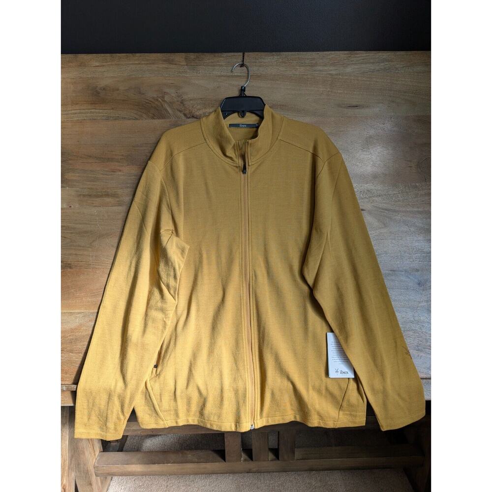 Ibex Lightweight Jacket Mens XL Harvest Wool Melange Sh Long Sleeve Full Zip